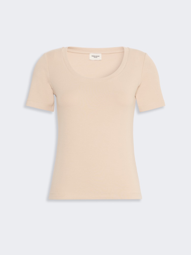 T-Shirt aus geripptem Jersey - ROSA - 5