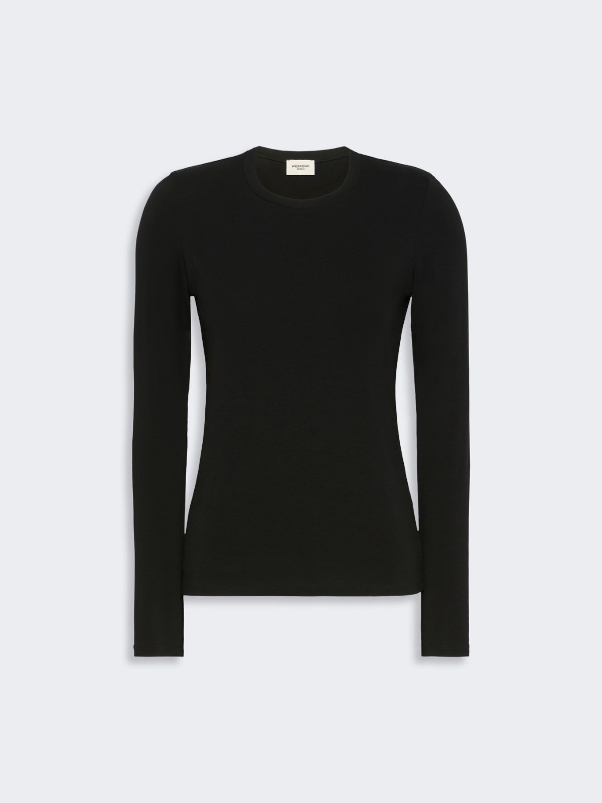 Stretch viscose jersey T-shirt - BLACK - Max Mara - 5