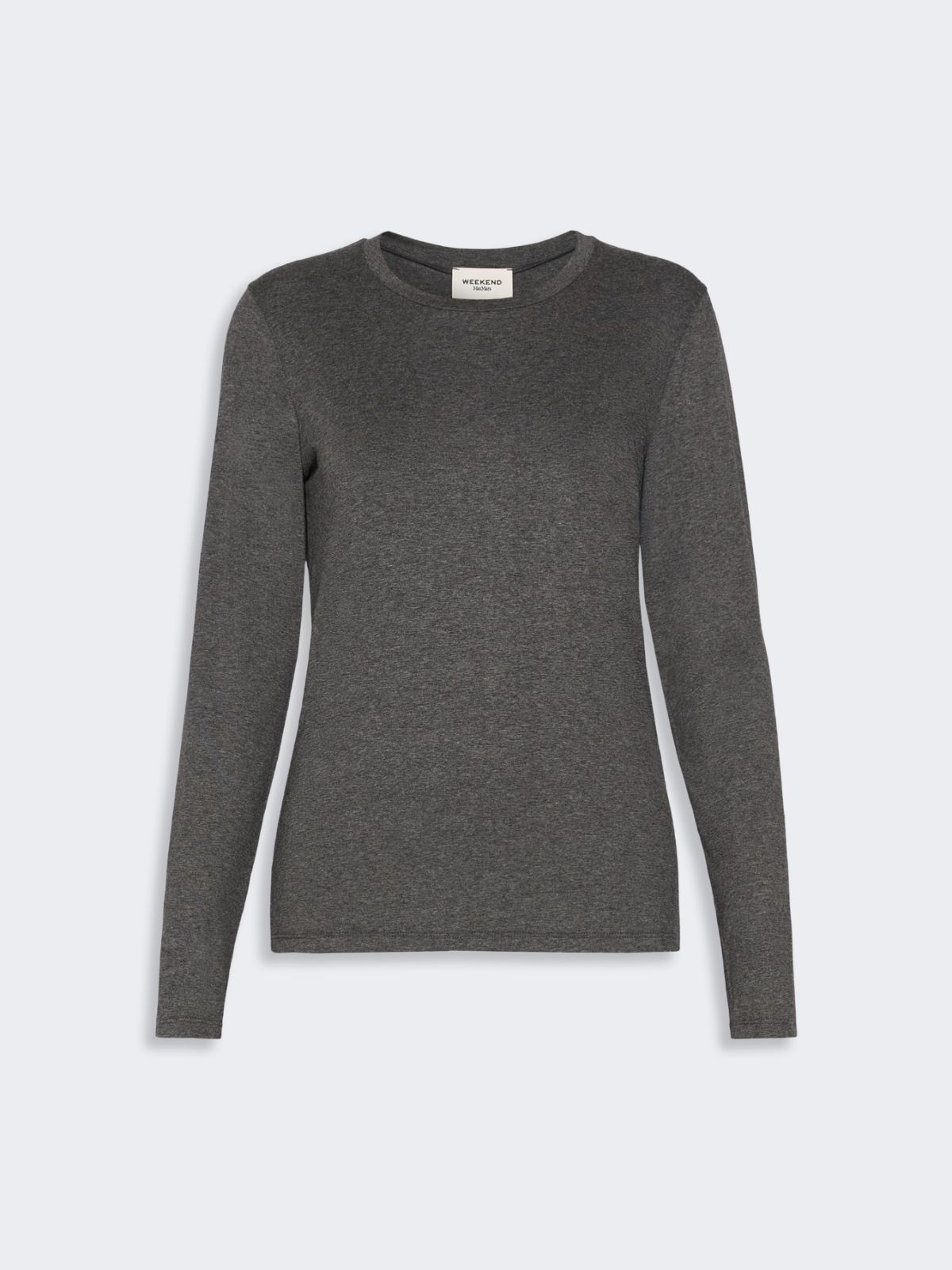 Stretch viscose jersey T-shirt - DARK GREY - Max Mara - 5