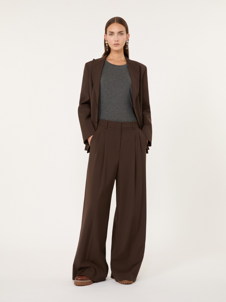Stretch viscose jersey T-shirt - DARK GREY - Max Mara