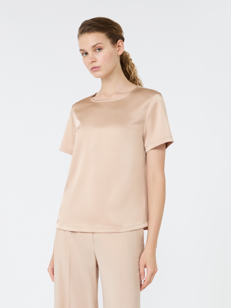 Camiseta de cuello redondo de satén - ROSA - 2