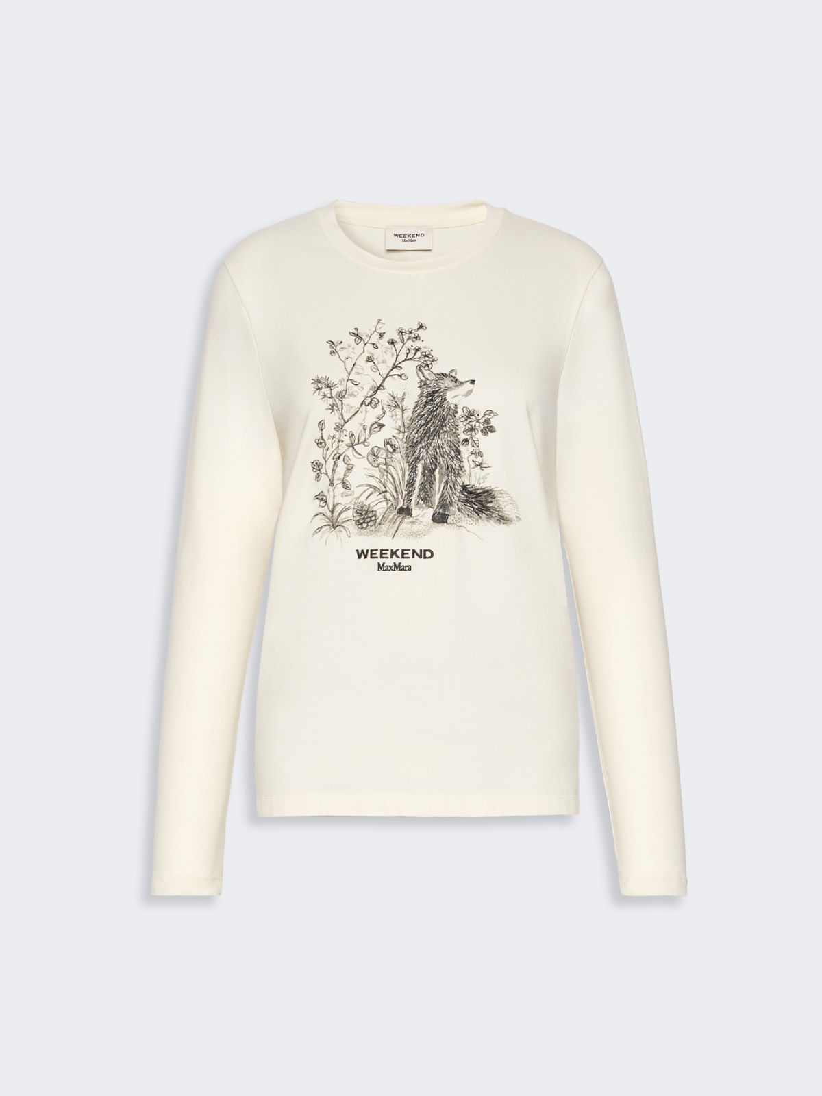 Long-sleeved jersey T-shirt - IVORY - Max Mara - 5
