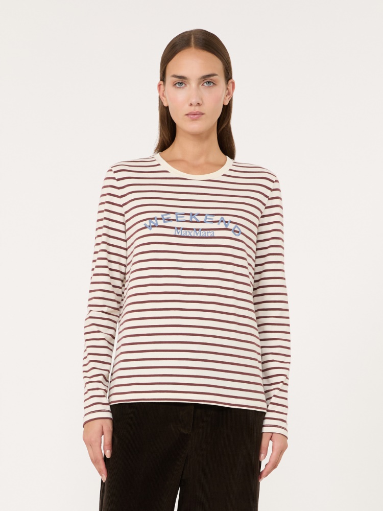Long-sleeved jersey T-shirt - BORDEAUX - Max Mara - 2