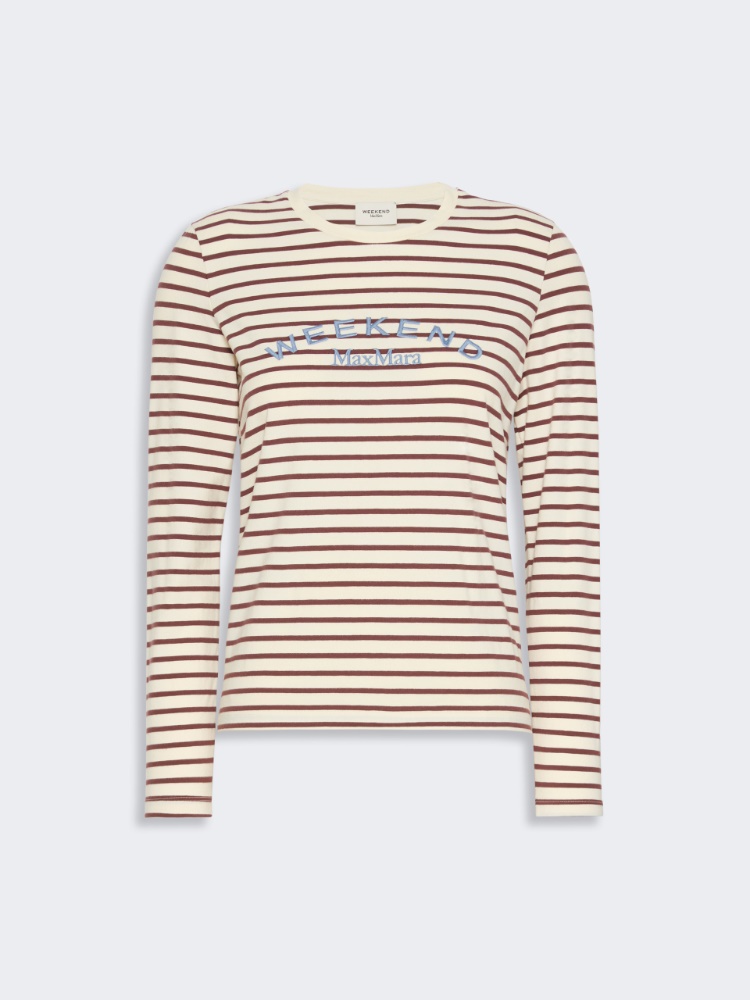 Long-sleeved jersey T-shirt - BORDEAUX - Max Mara - 6