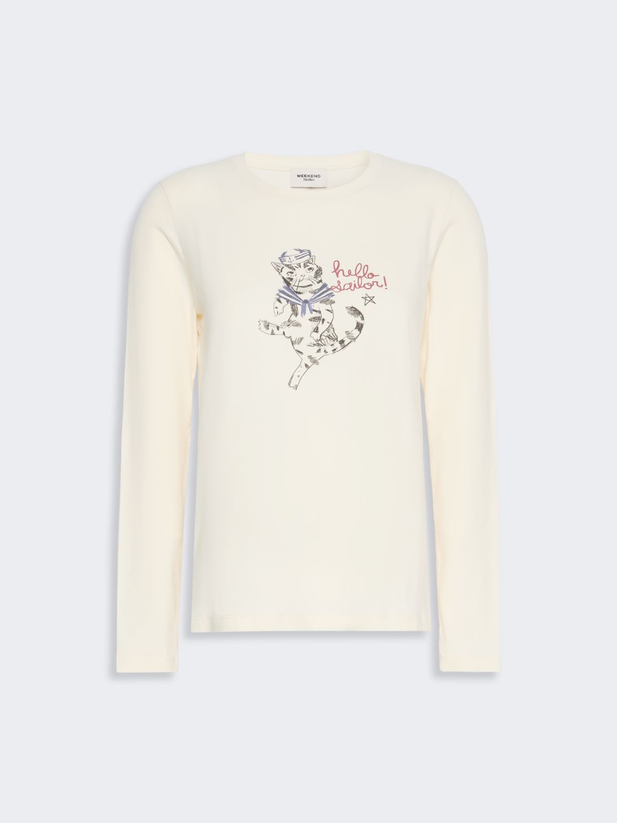 Regular fit stretch jersey T-shirt - IVORY - Max Mara - 5