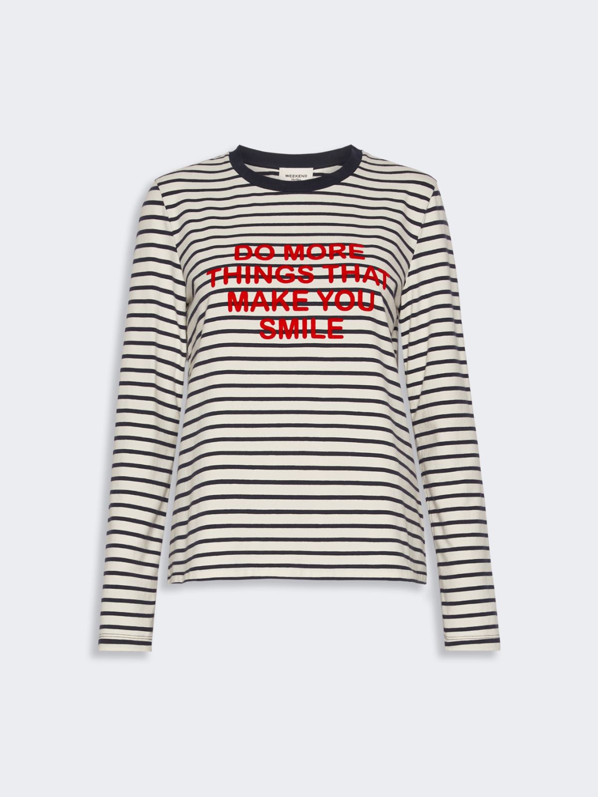 Regular fit stretch jersey T-shirt - NAVY - Max Mara - 6