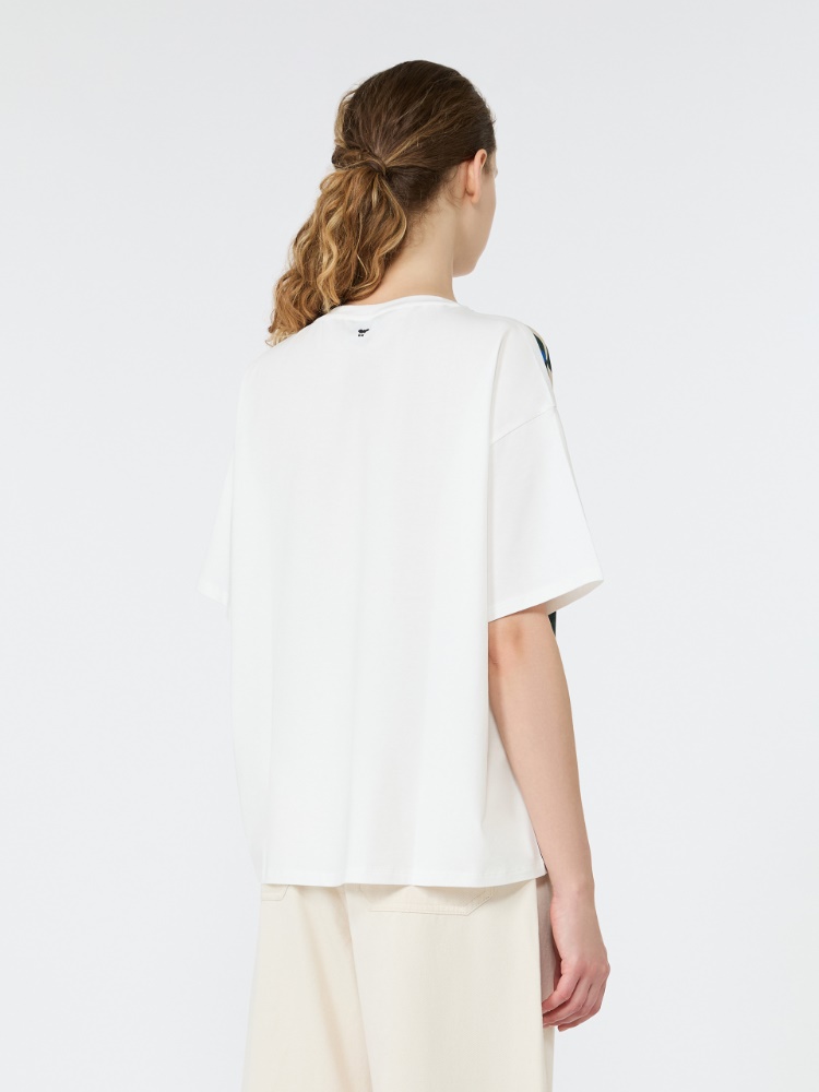 [テルツォ] シルク コットン ジャージー プリント Tシャツ - GREEN - Max Mara - 3