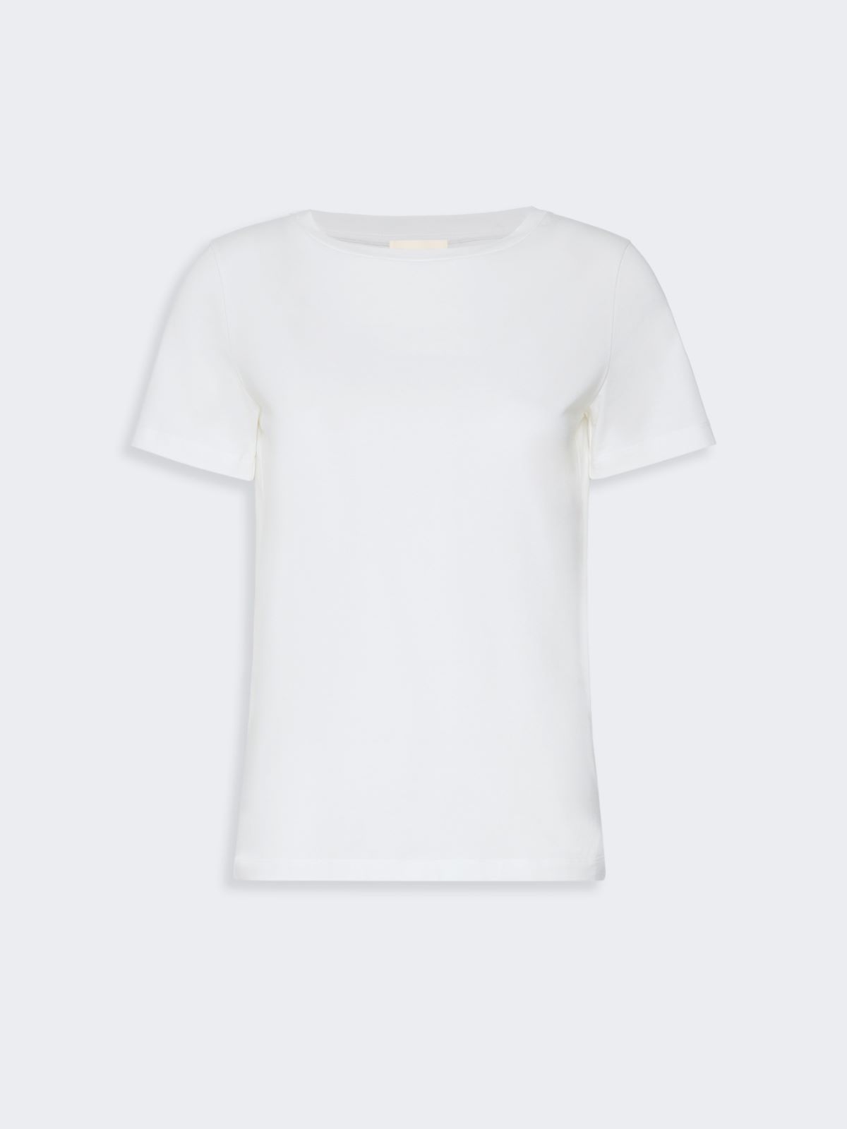 Basic-T-Shirt aus Stretchjersey - WEISS - Max Mara - 6