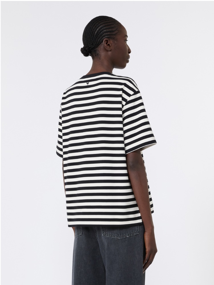 Jersey boxy T-shirt - BLACK - 3