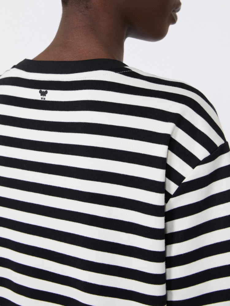 Jersey boxy T-shirt - BLACK - 5