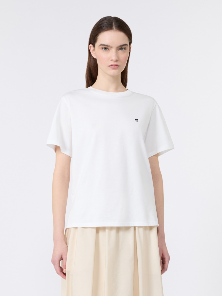 Pure cotton jersey T-shirt - WHITE - 2
