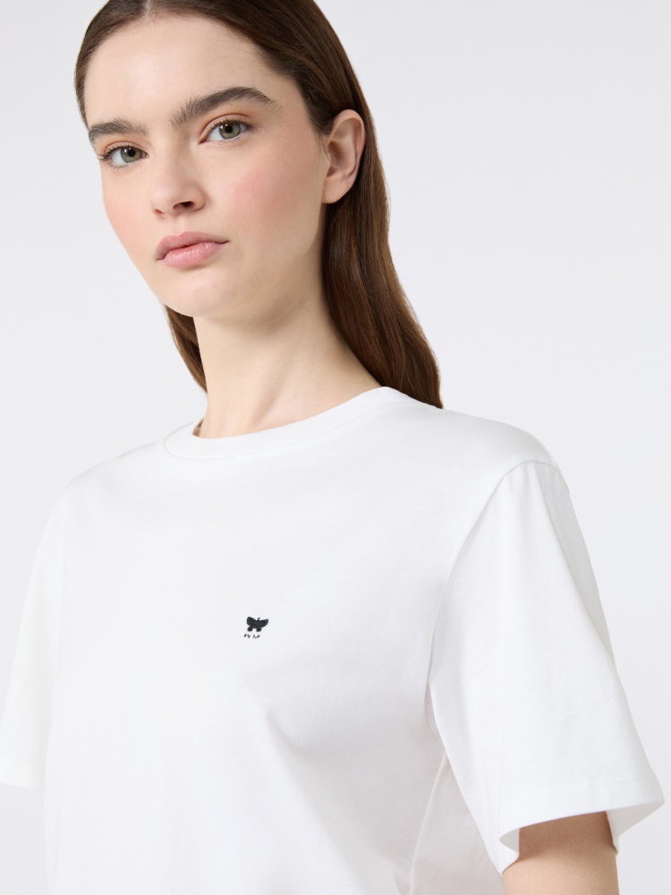 Pure cotton jersey T-shirt - WHITE - 5