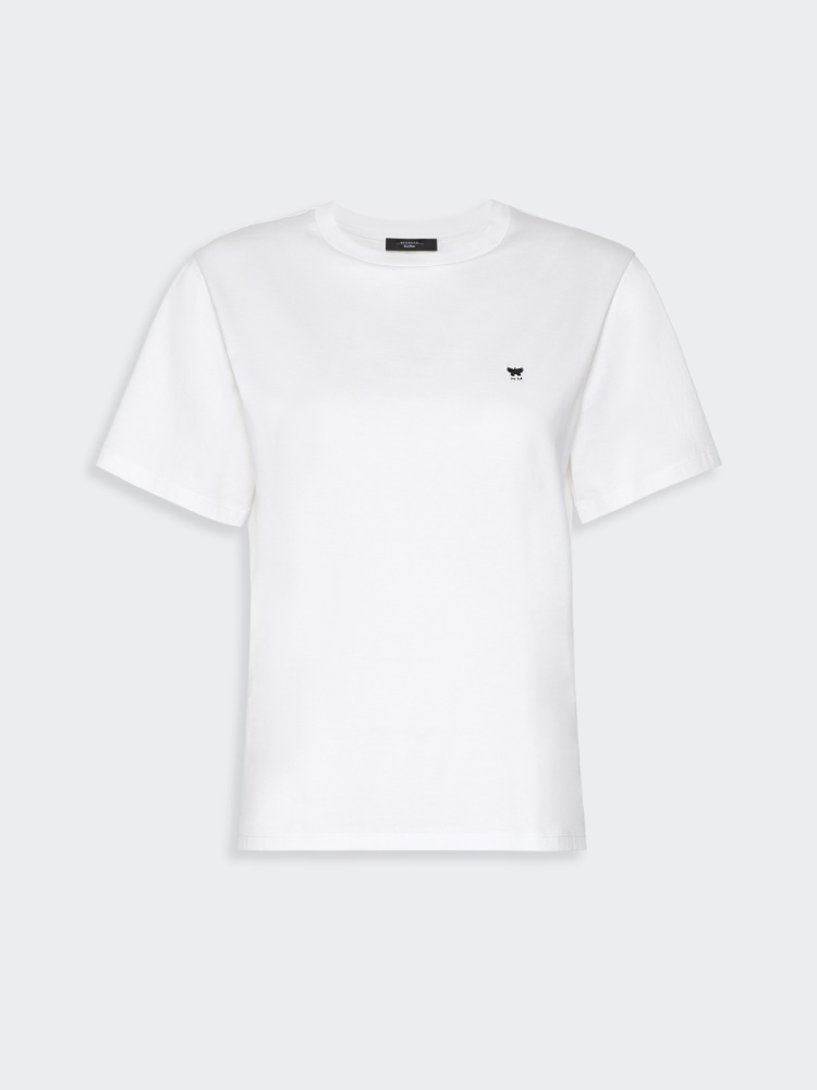 Pure cotton jersey T-shirt - WHITE - 6