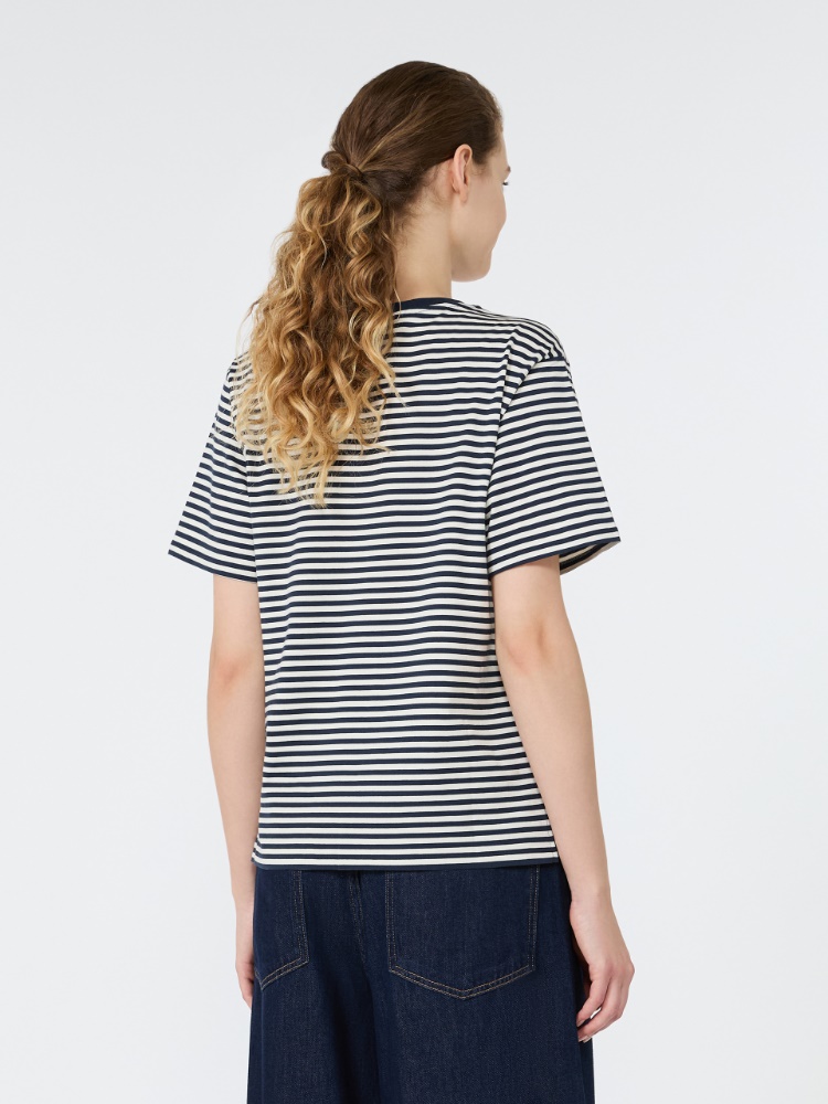 Pure cotton jersey T-shirt - NAVY - 3