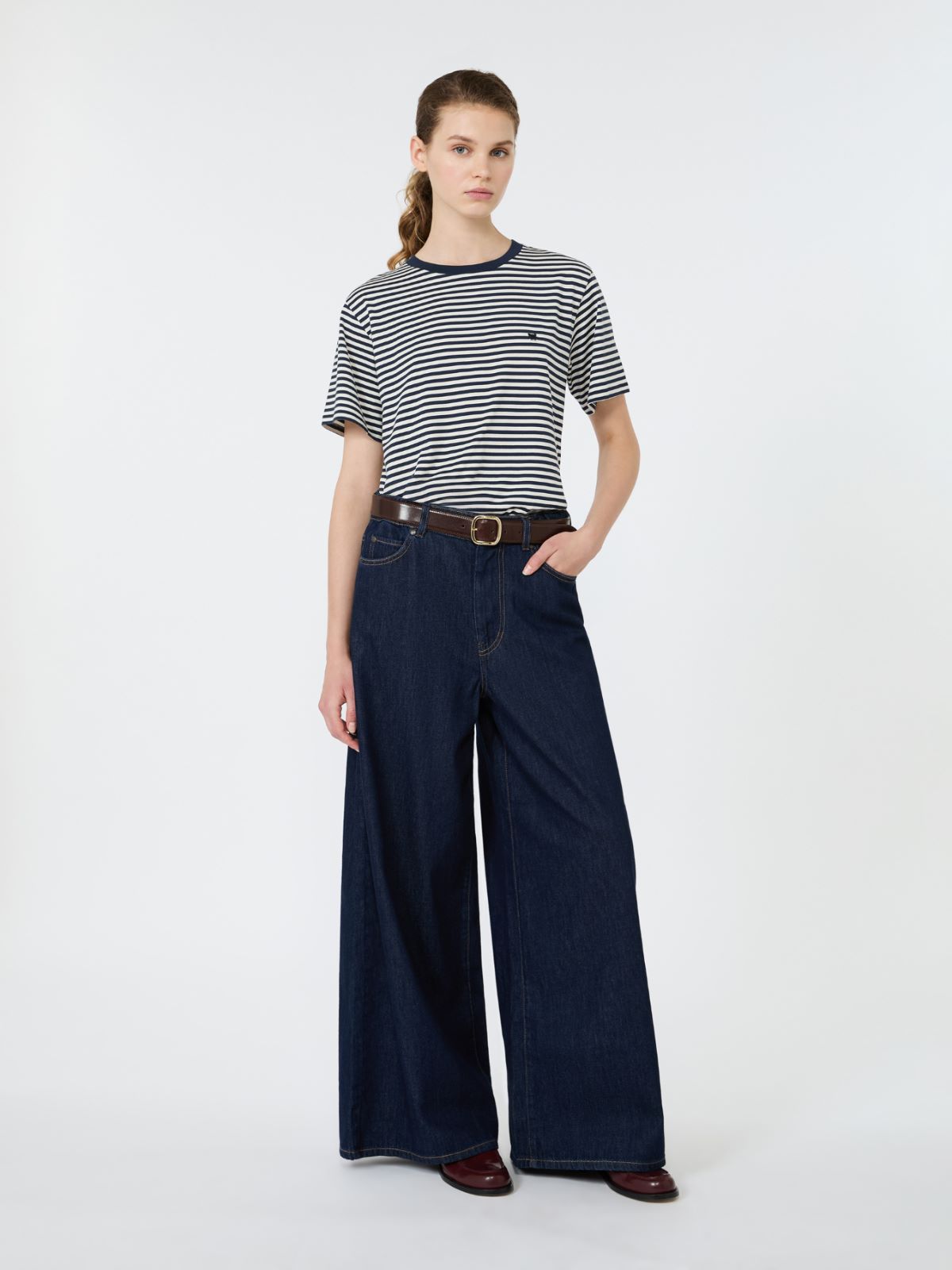 Pure cotton jersey T-shirt + NAVY - Max Mara