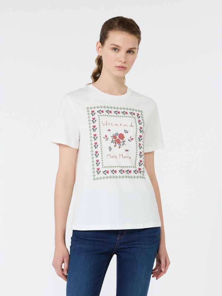 [エディソン] コットン プリント Tシャツ - WHITE - Max Mara - 2