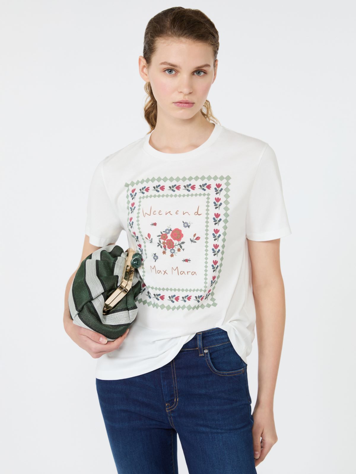 [エディソン] コットン プリント Tシャツ - WHITE - Max Mara - 4