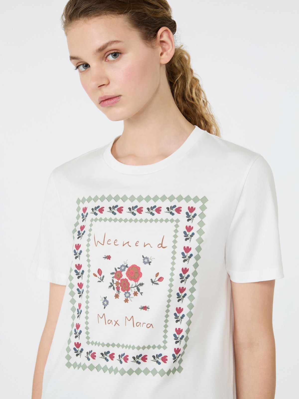 [エディソン] コットン プリント Tシャツ - WHITE - Max Mara - 5