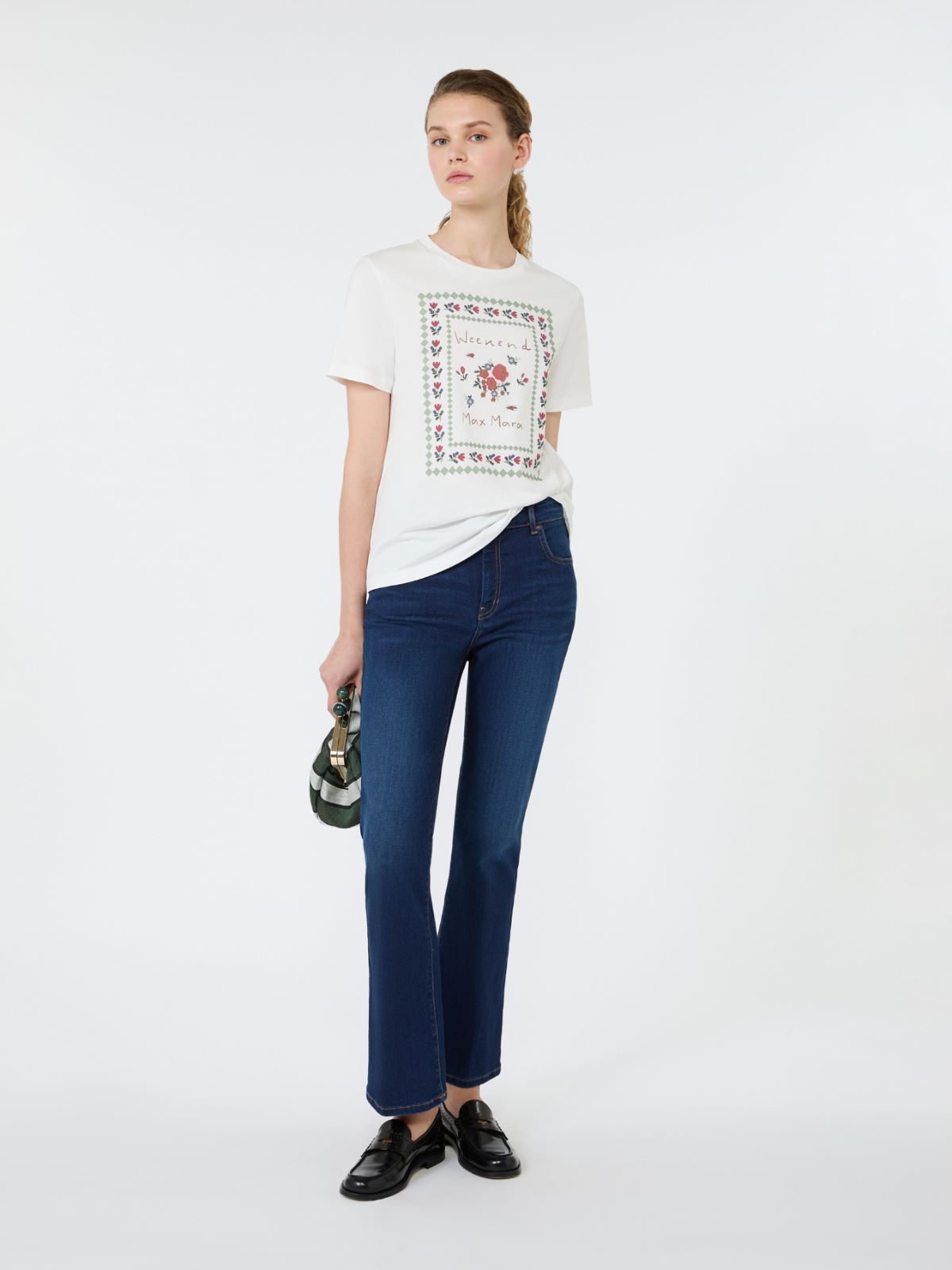 [エディソン] コットン プリント Tシャツ - WHITE - Max Mara