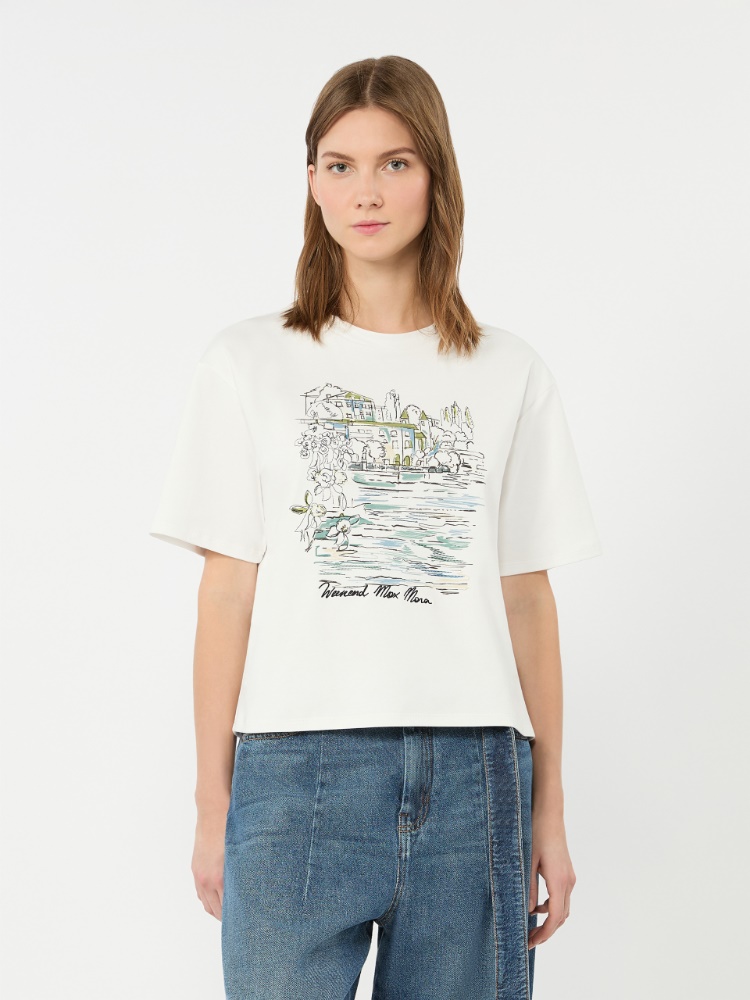 Boxy-fit cotton T-shirt - WHITE - 2