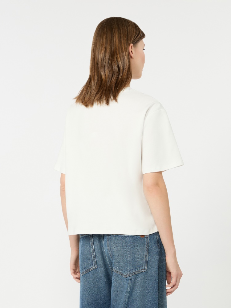 Boxy-fit cotton T-shirt - WHITE - 3