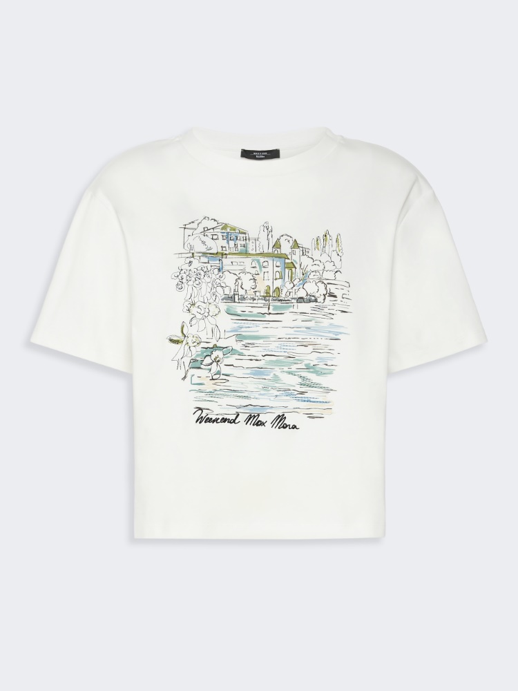 Boxy-fit cotton T-shirt - WHITE