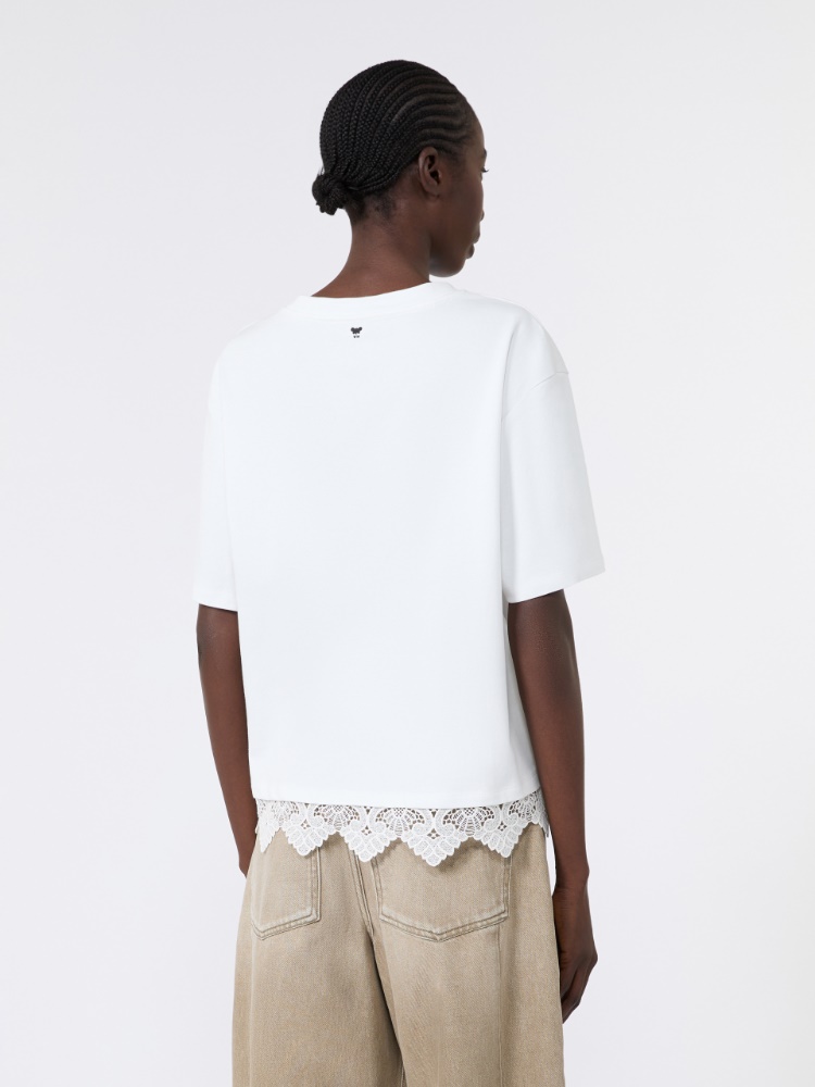 Boxy-fit cotton T-shirt - WHITE - 3