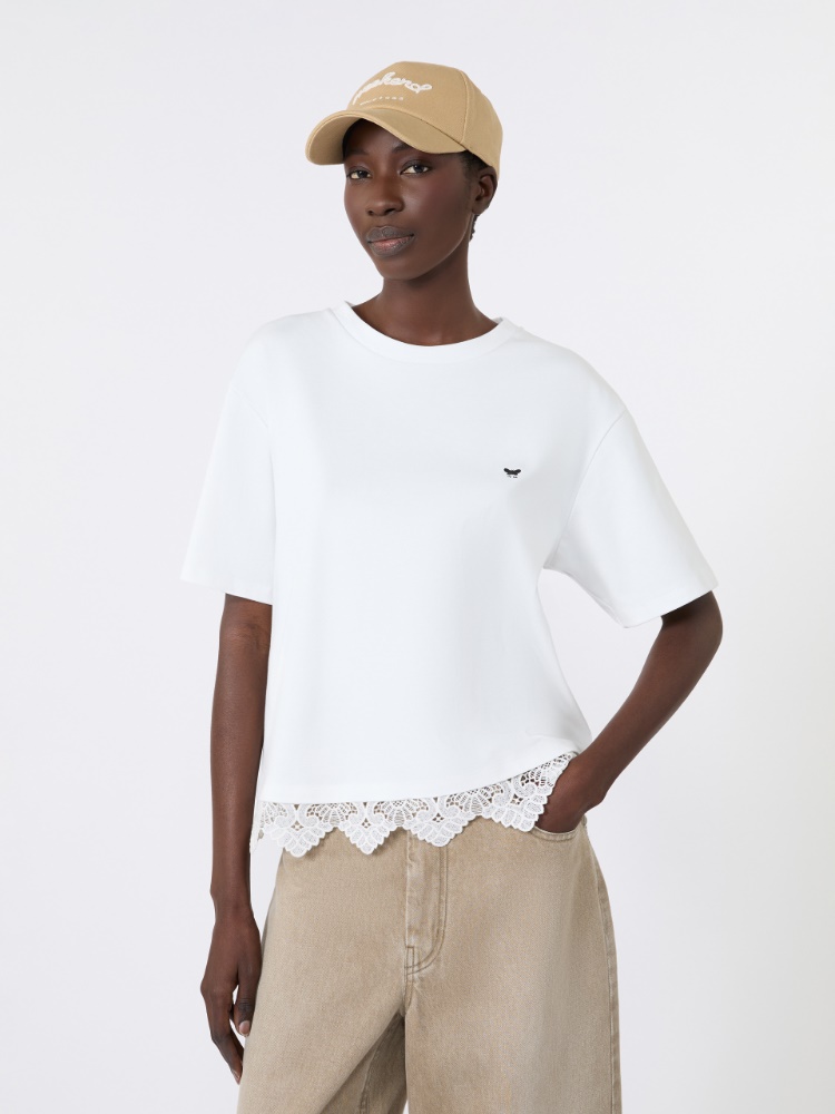 Boxy-fit cotton T-shirt - WHITE - 4