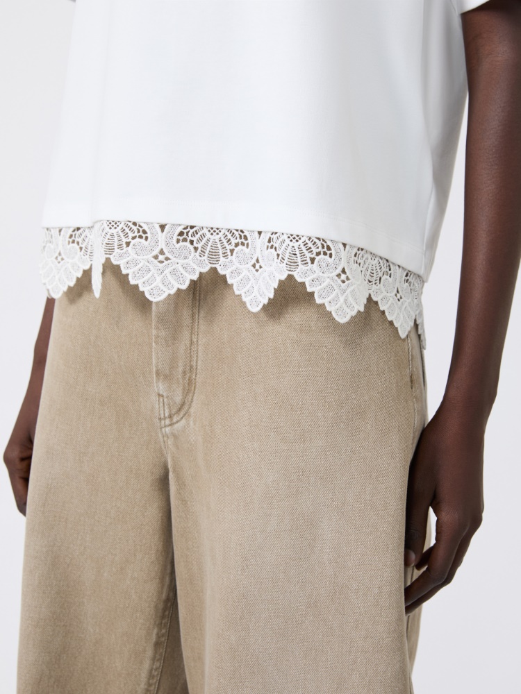 Boxy-fit cotton T-shirt - WHITE - 5