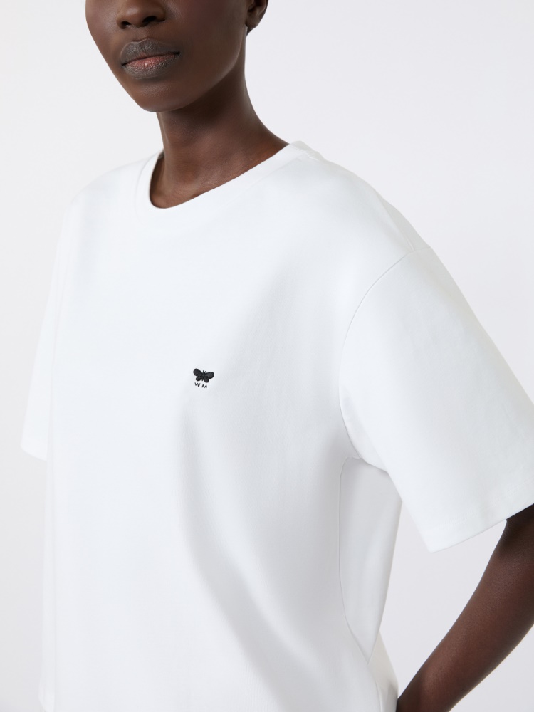 T-shirt boxy in cotone - BIANCO