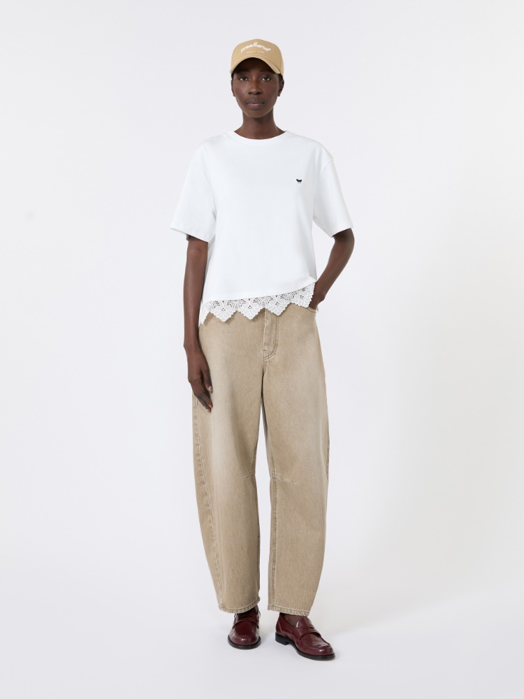 Boxy-fit cotton T-shirt - WHITE