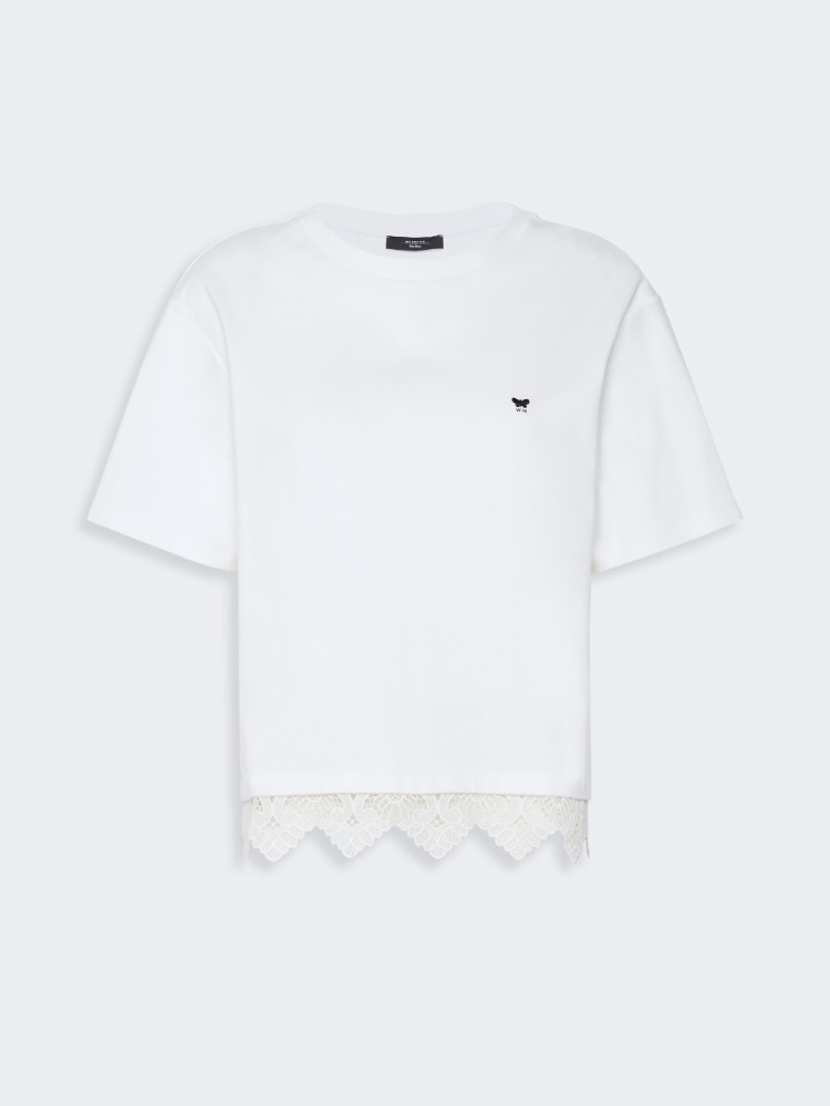 Boxy-fit cotton T-shirt - WHITE