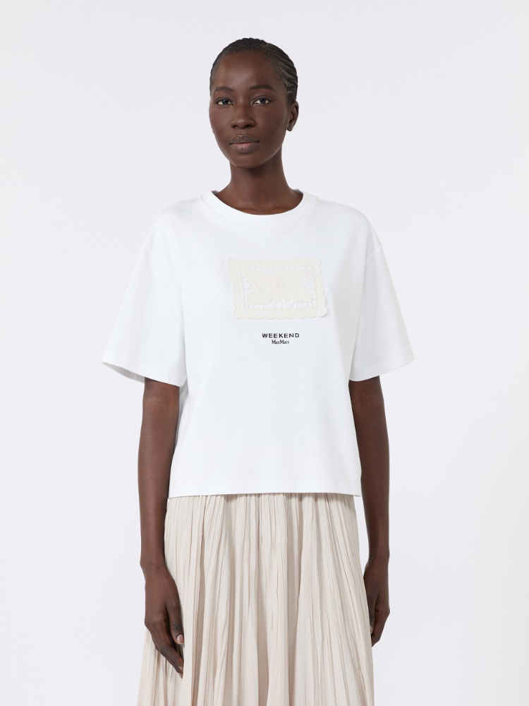 Boxy-fit cotton T-shirt - WHITE - 2