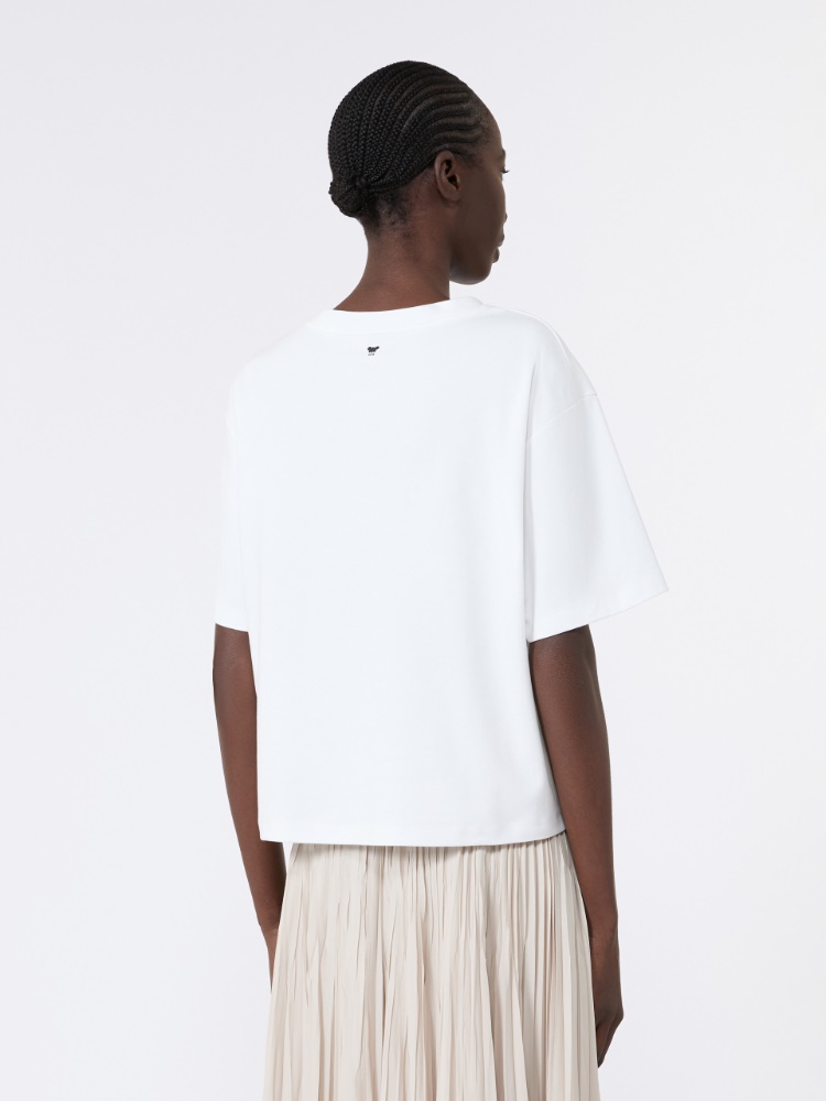 Boxy-fit cotton T-shirt - WHITE - 3