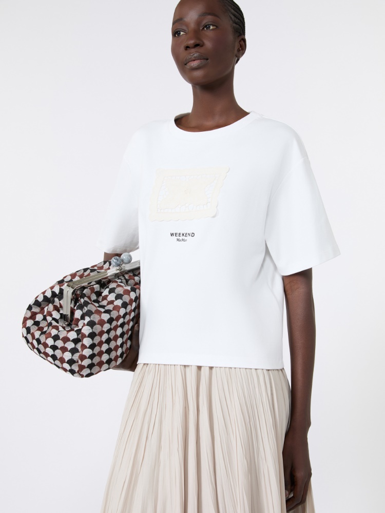 Boxy-fit cotton T-shirt - WHITE - 4
