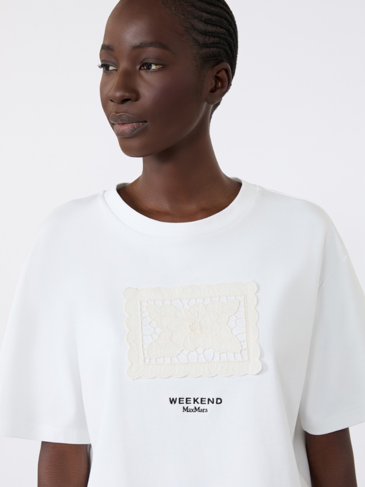 Boxy-fit cotton T-shirt - WHITE - 5