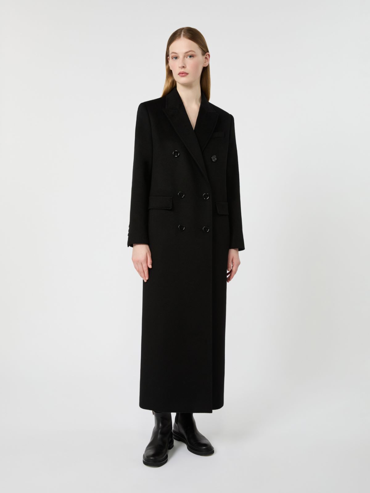 Double-breasted wool coat - BLACK - Max Mara - 2