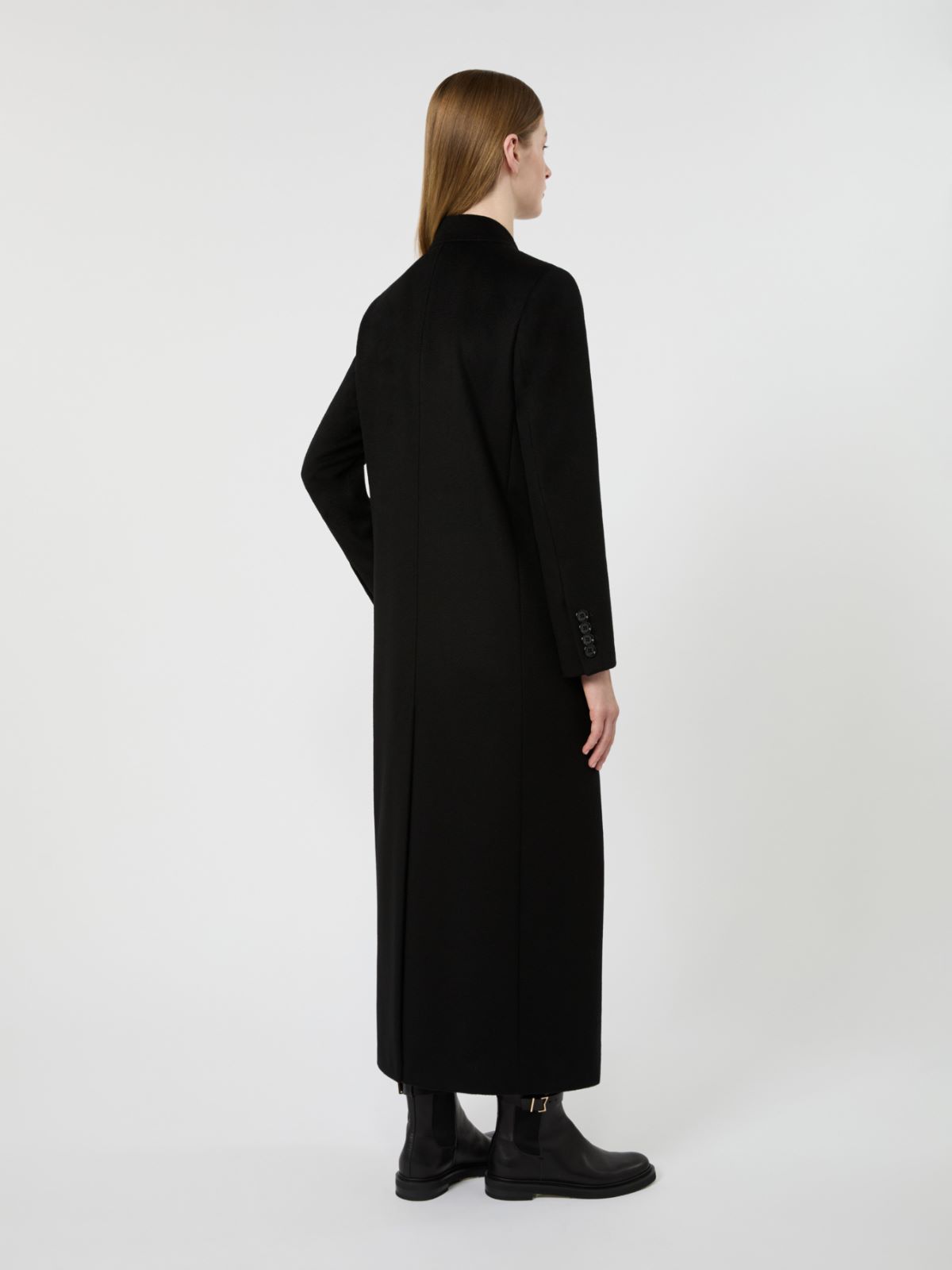 Double-breasted wool coat - BLACK - Max Mara - 3