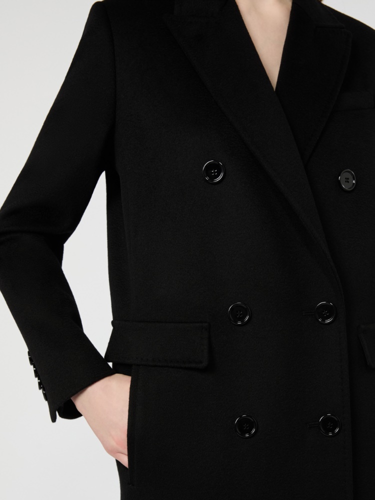 Double-breasted wool coat - BLACK - Max Mara - 4