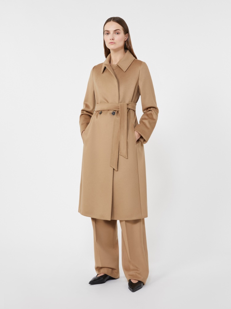 Wool robe coat - CAMEL - 1