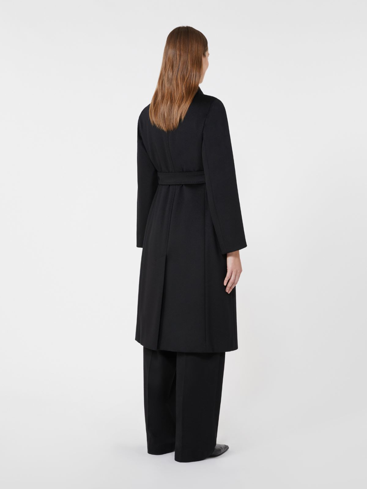 Wool robe coat - BLACK - 3