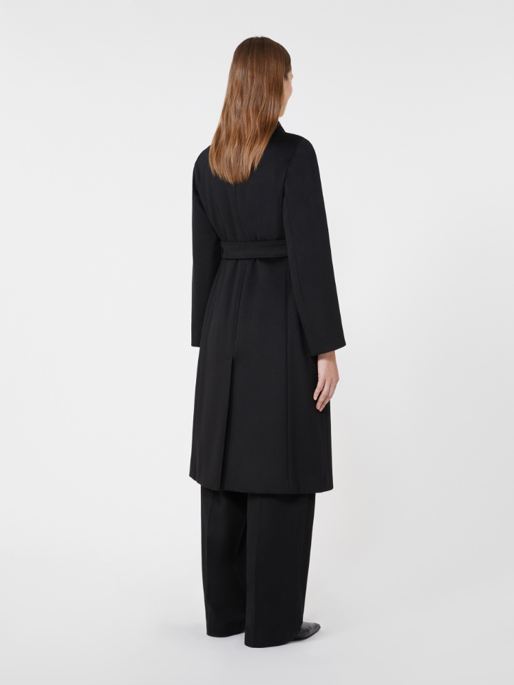 Wool robe coat - BLACK - 3