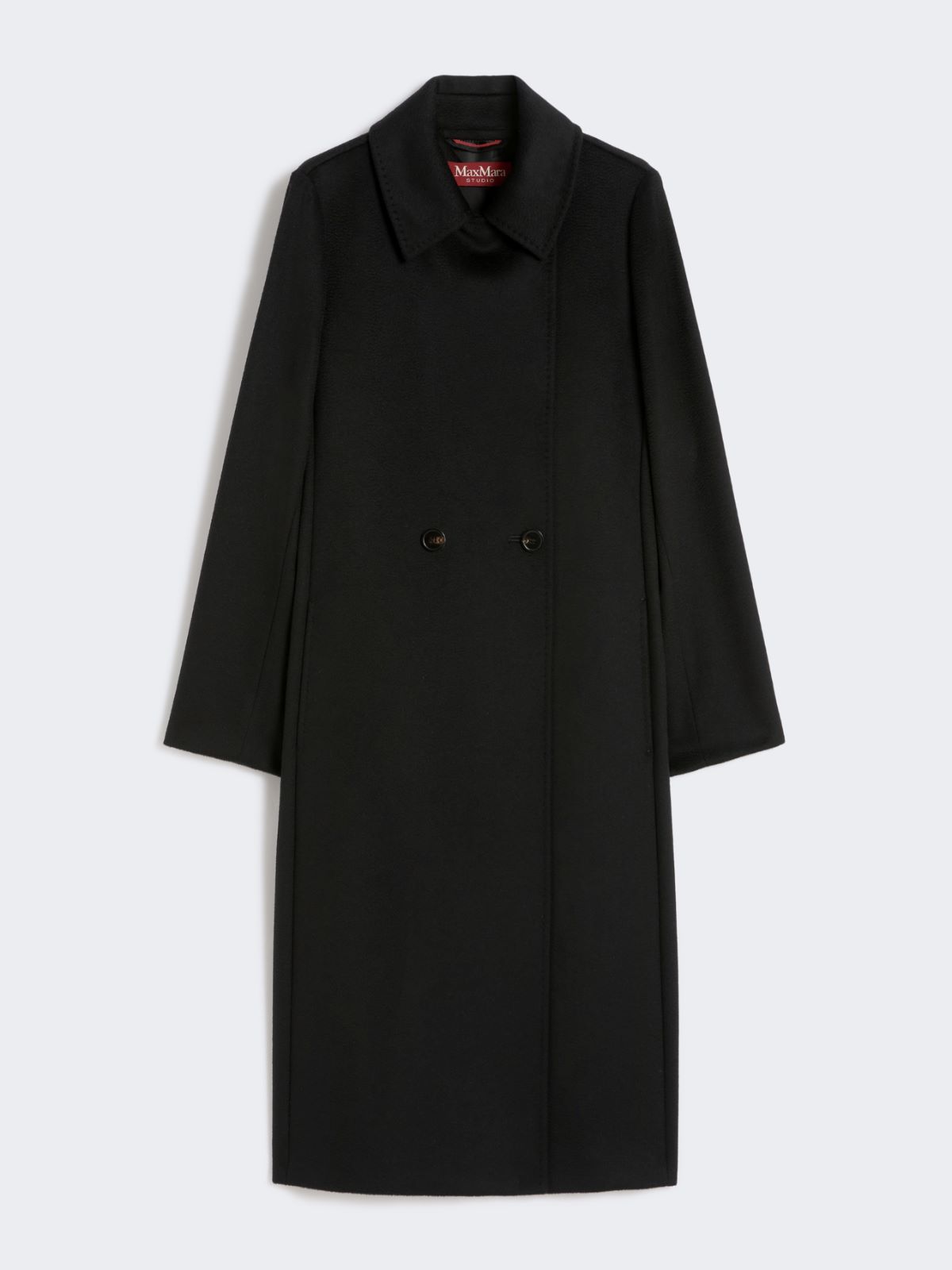 Wool robe coat - BLACK - 6