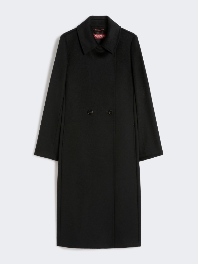 Wool robe coat - BLACK - 6