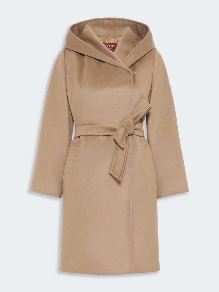 Wool broadcloth robe coat - CAMEL