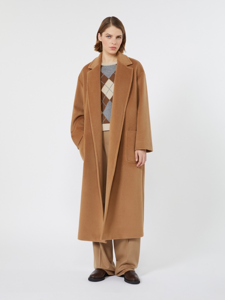 Long wool beaver cloth coat - CAMEL - Max Mara - 2