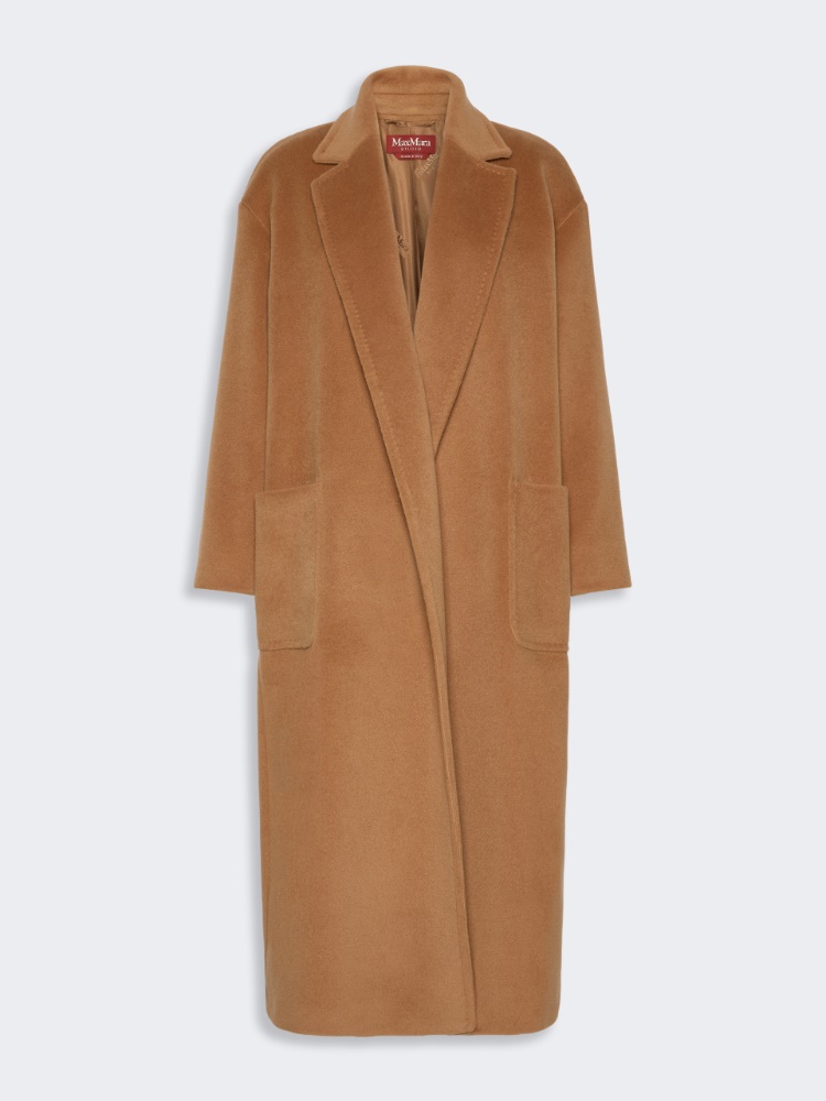 Long wool beaver cloth coat - CAMEL - Max Mara - 5