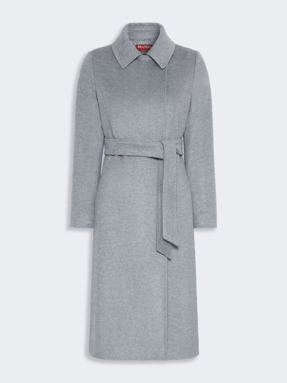 Abrigo de lana con cierre cruzado de doble botón - GRIS MEDIO - Max Mara - 5