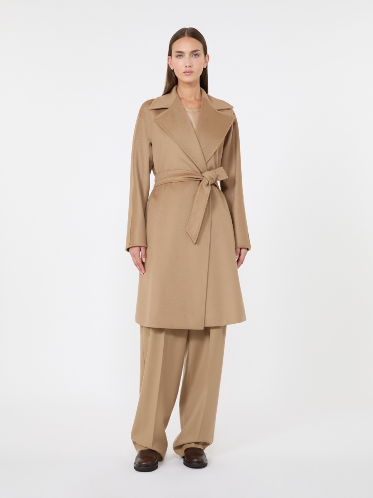 Abrigo tipo batín de paño de lana - CAMEL - Max Mara - 2