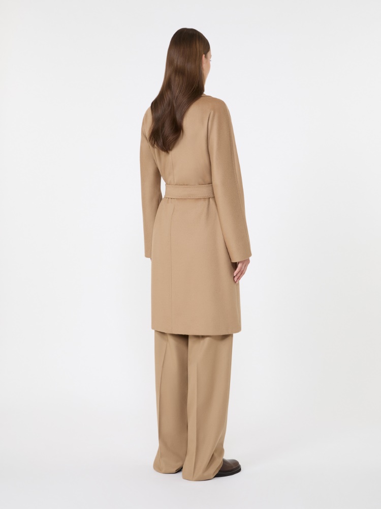 Abrigo tipo batín de paño de lana - CAMEL - Max Mara - 3